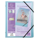 Trieur à 3 rabats 8 compartiments polypropylène Kreacover Pastel - A4/ Pce
