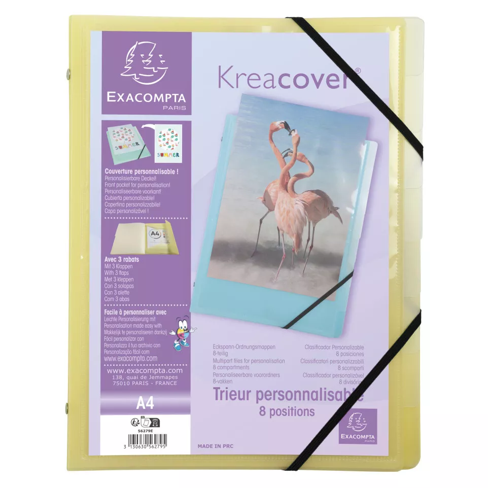 Sorteermap 8 ind KRE-ACVER PASTEL...