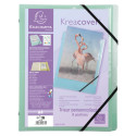 Trieur à 3 rabats 8 compartiments polypropylène Kreacover Pastel - A4/ Pce