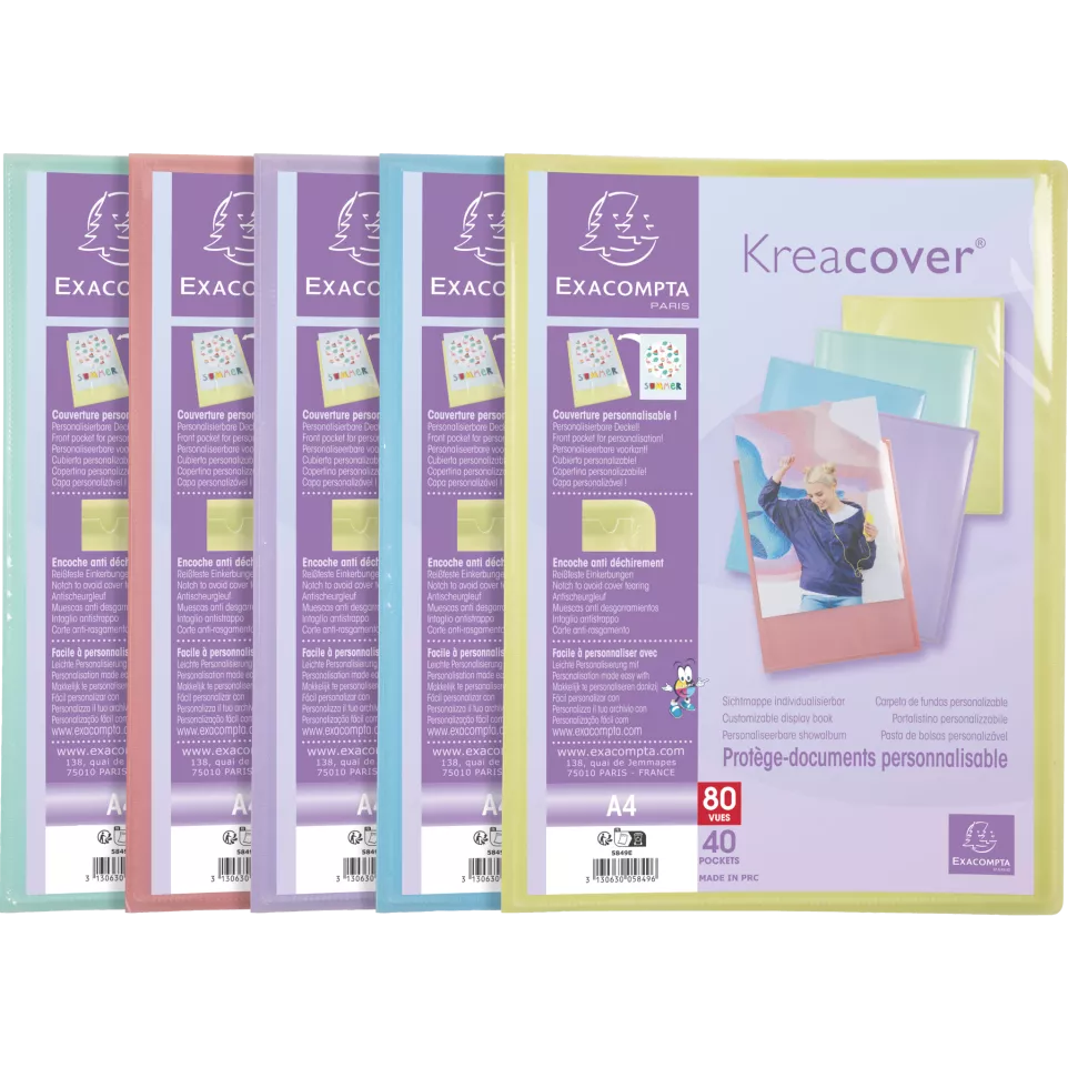 Display bk 40 pockets KREACOV PASTEL...