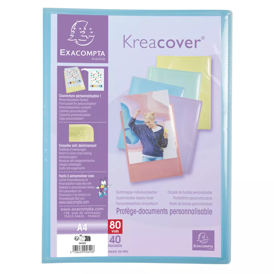 Display bk 40 pockets KREACOV PASTEL...