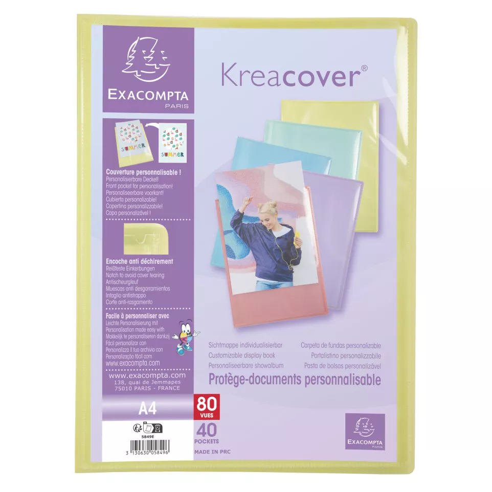 Display bk 40 pockets KREACOV PASTEL...
