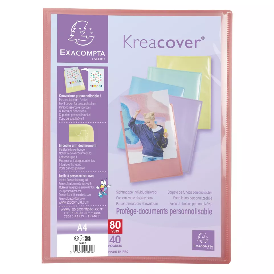 Display bk 40 pockets KREACOV PASTEL...