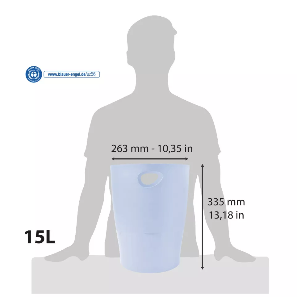 Corbeille-à-papier Ecobin Aquarel/ Pce