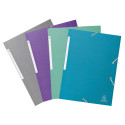 TEKSTO Elasticated 3 Flap Folder Cardbrd A4, Assorted/ Pc.