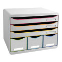 STORE-BOX MAXI 6 drawers white/harlequin/ Pc.