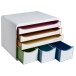 STORE-BOX MAXI 6 drawers white/harlequin/ Pc.