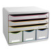 STORE-BOX MAXI 6 drawers white/harlequin/ Pc.