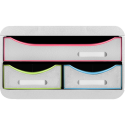 SMALL-BOX MINI 3 drawer white/harlequin// Pc.