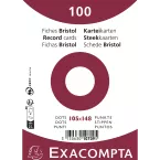 Paquet 100 fiches sous film - bristol dots non perforé - 105x148mm/ Pce