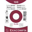 Pk100 record cards 74x105 dots white/ Pc.