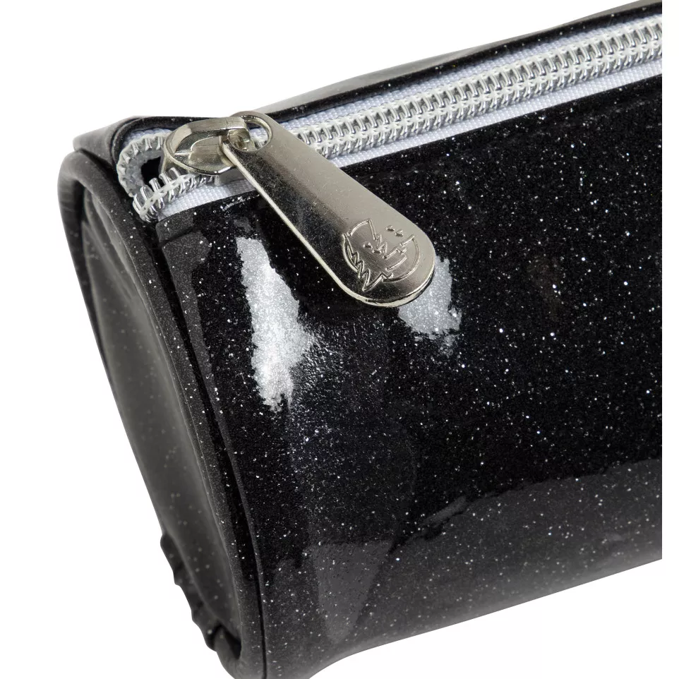 Trousse ronde PU Glitter -...