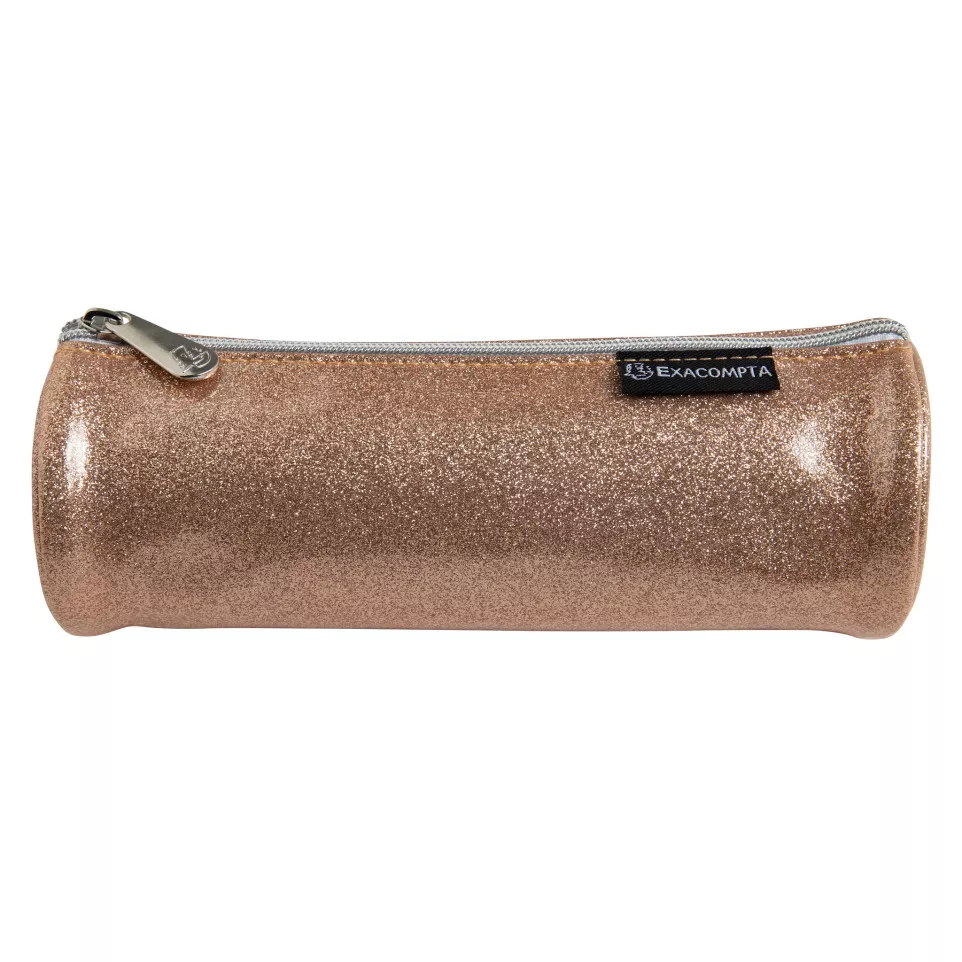 Trousse ronde PU Glitter -...
