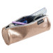 Pencil case round PU Glitter 4 col ass/ Pc.