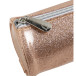 Trousse ronde PU Glitter - 22,5x7,5cm/ Pce