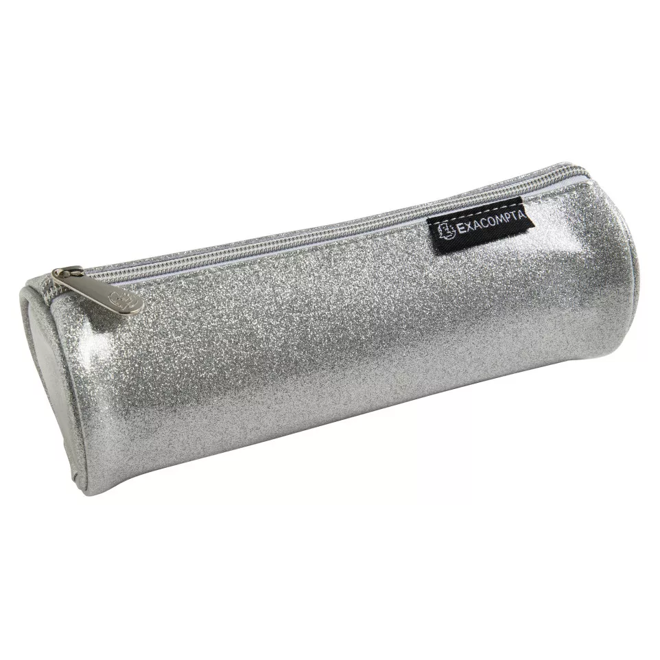 Pencil case round PU Glitter 4 col...