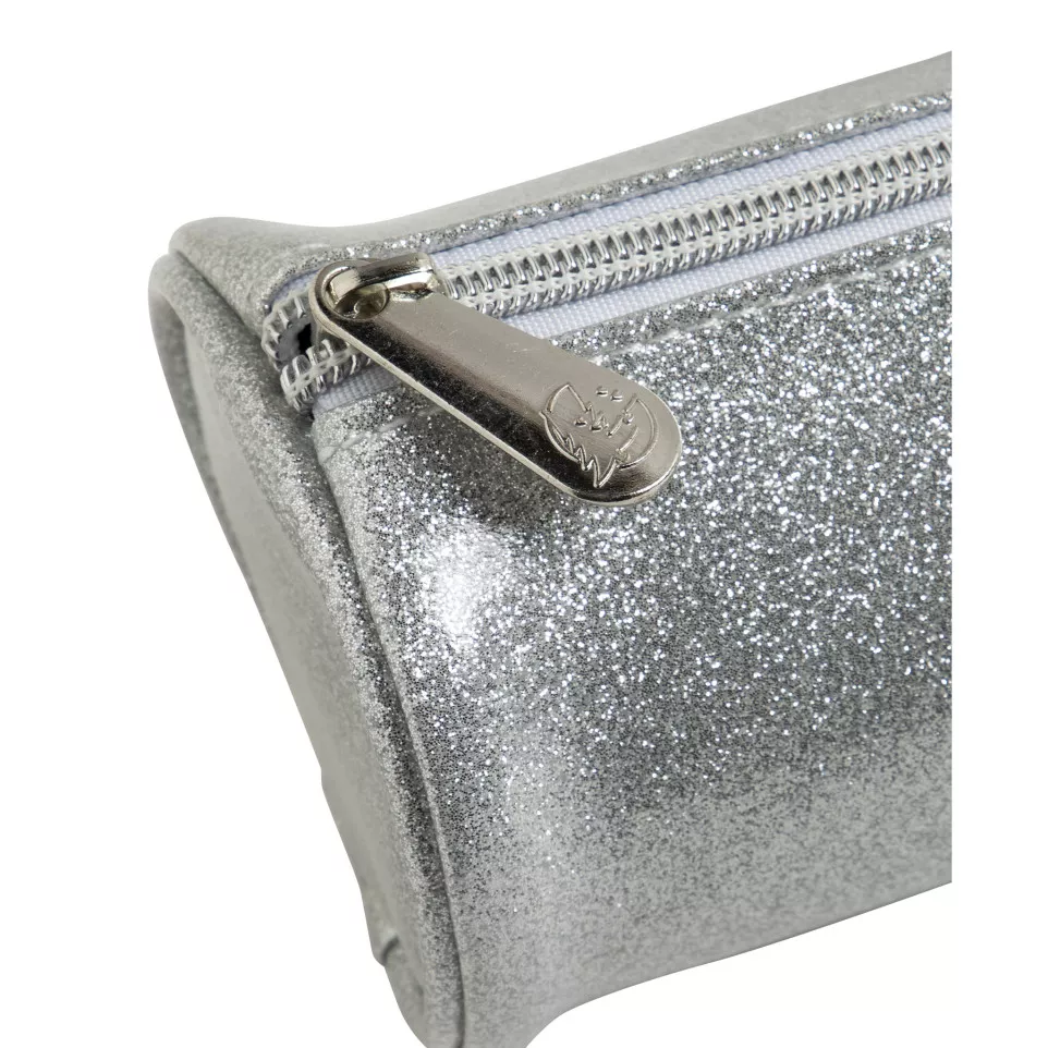 Pennenetui rond PU Glitter 4 kl ass-/...