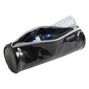 Pencil case round PU Glitter 4 col ass/ Pc.