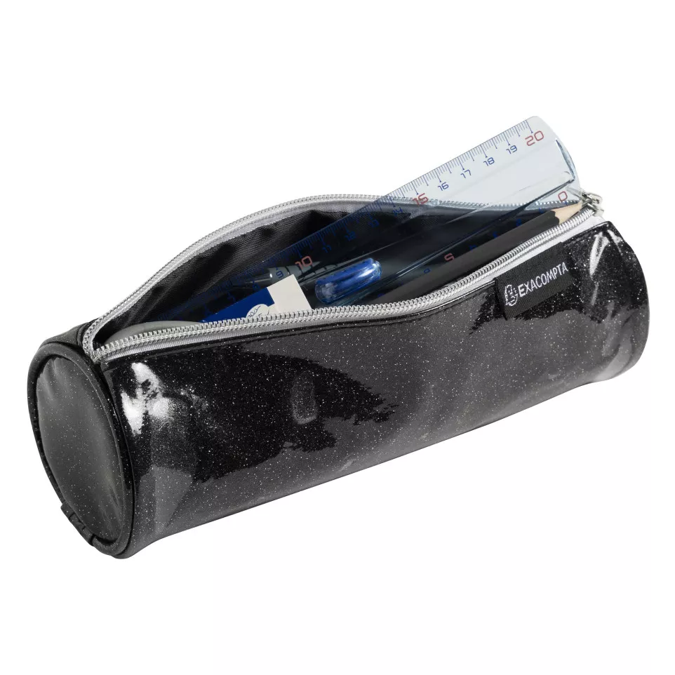 Trousse ronde PU Glitter -...
