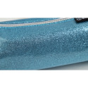 Pencil case round PU Glitter 4 col ass/ Pc.