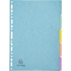 Aquarel Dividers A4 5P Pressboard 400g/ Pc.