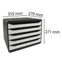 BIG BOX PLUS HORIZON- Glossy zwart/wit gl/ St.