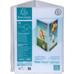 Porte-visuel tryptique A6/ Pce