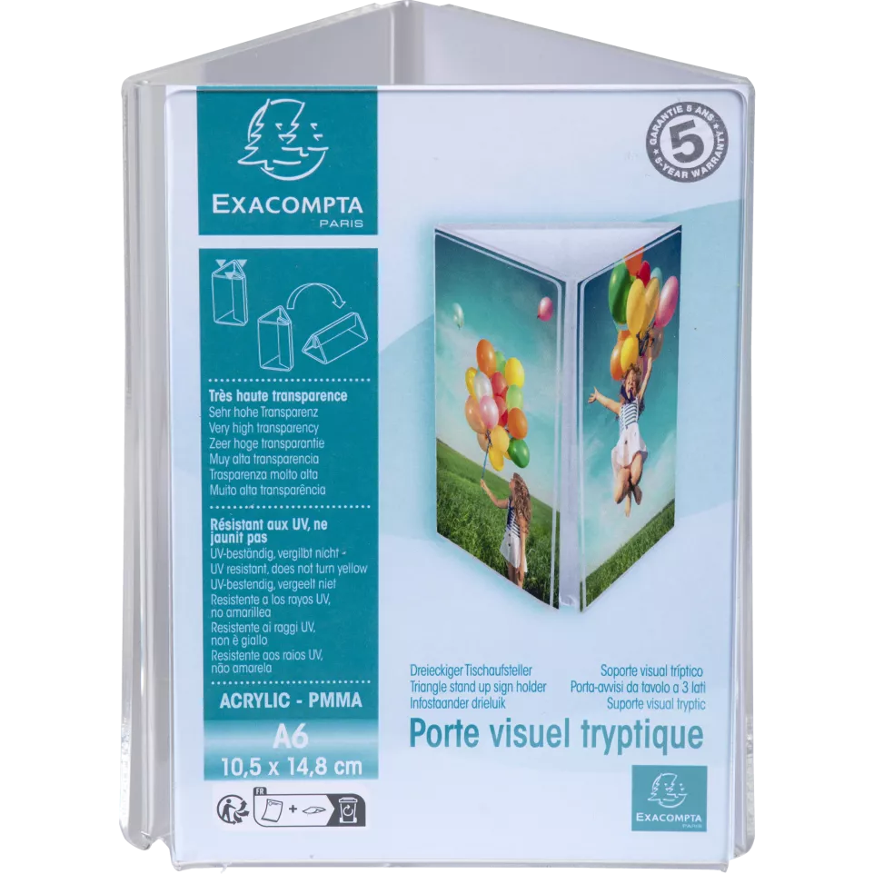 Triangle Stand up sign holder A6...