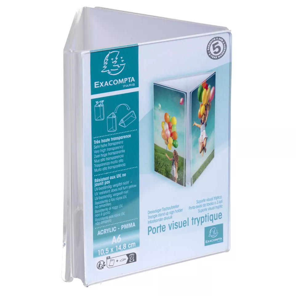 Triangle Stand up sign holder A6...