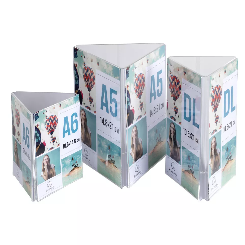 Porte-visuel tryptique A6/ Pce