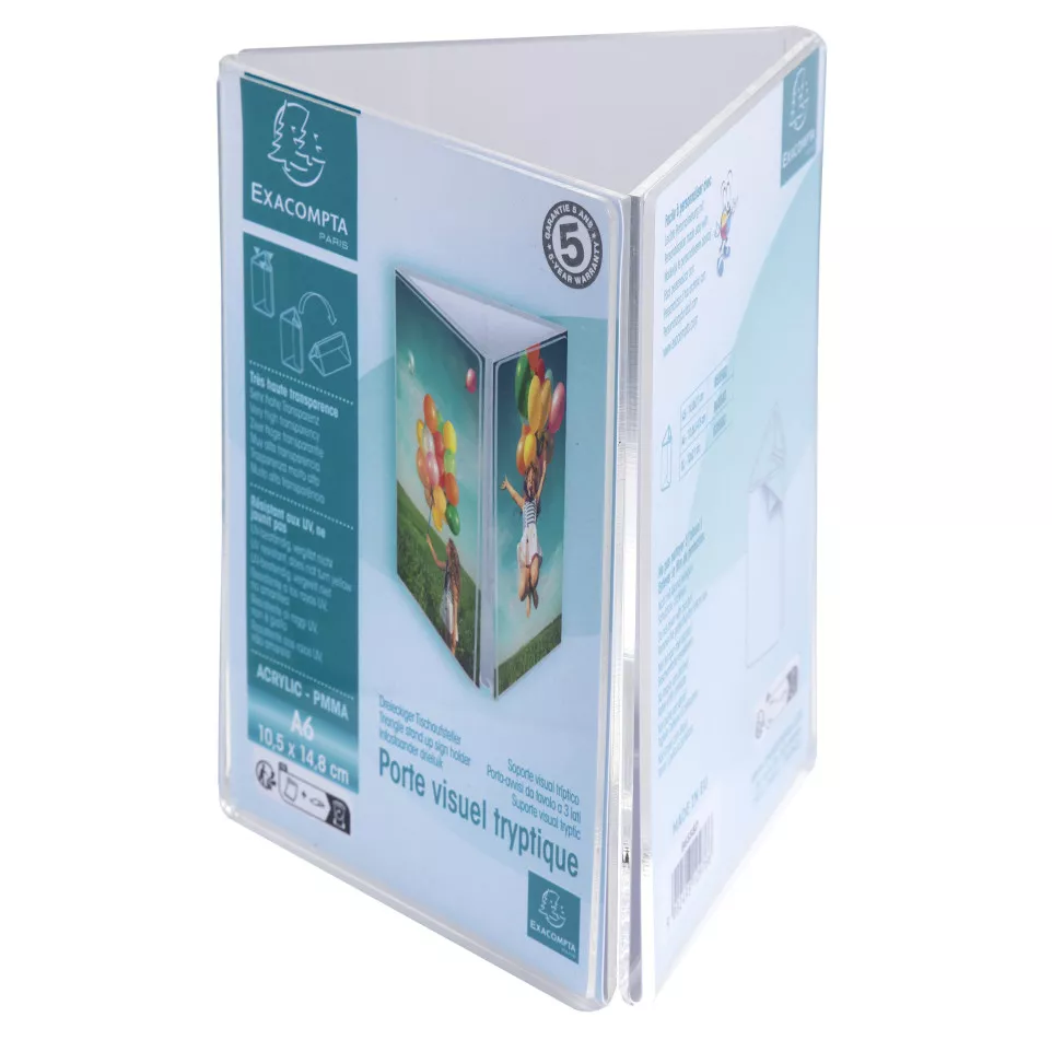 Porte-visuel tryptique A6/ Pce