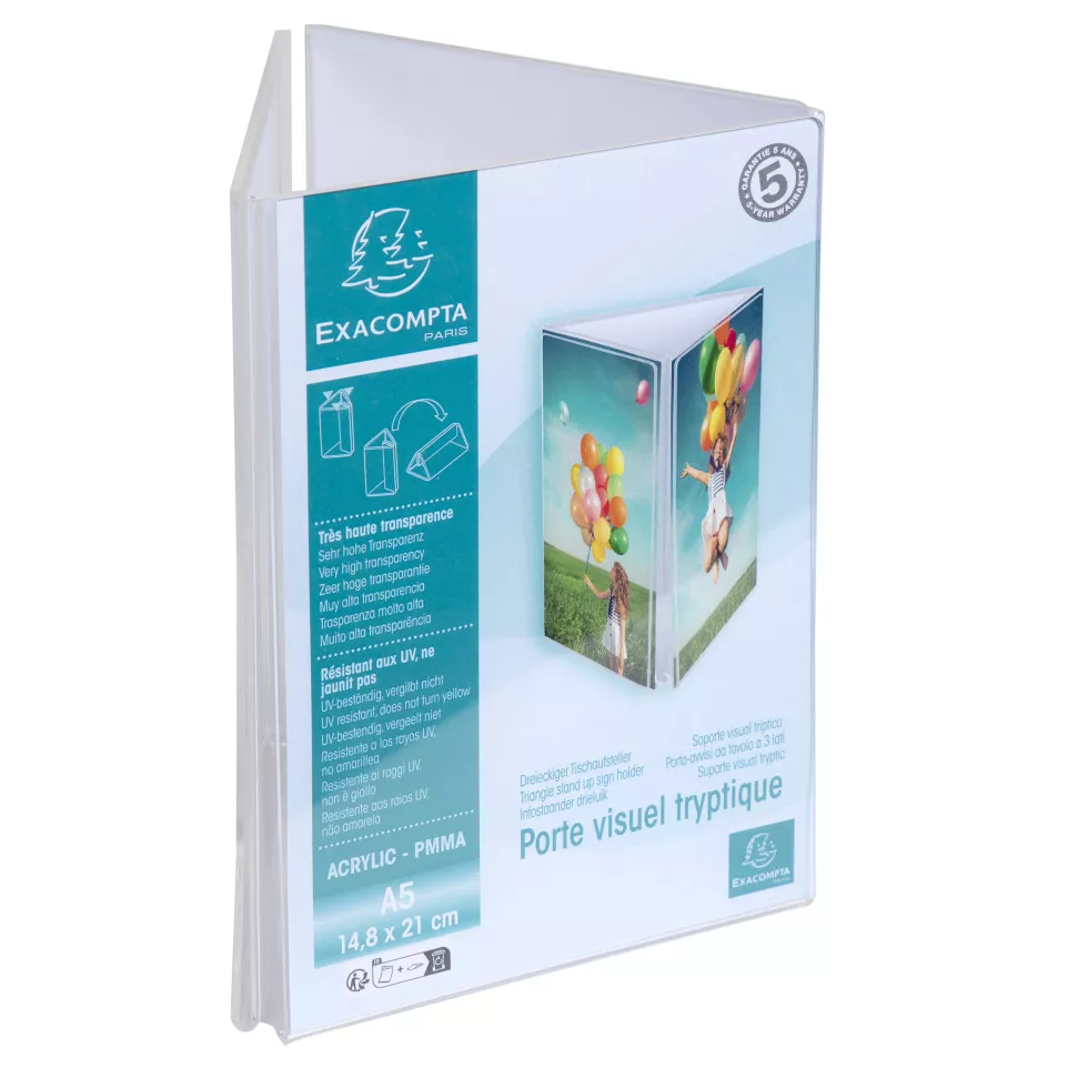 Triangle Stand up sign holder A5...