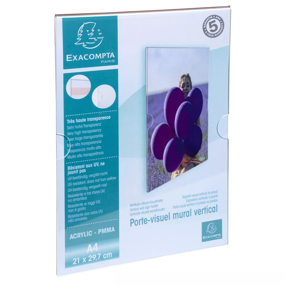 Wall sign holder A4 portrait/ Pc.