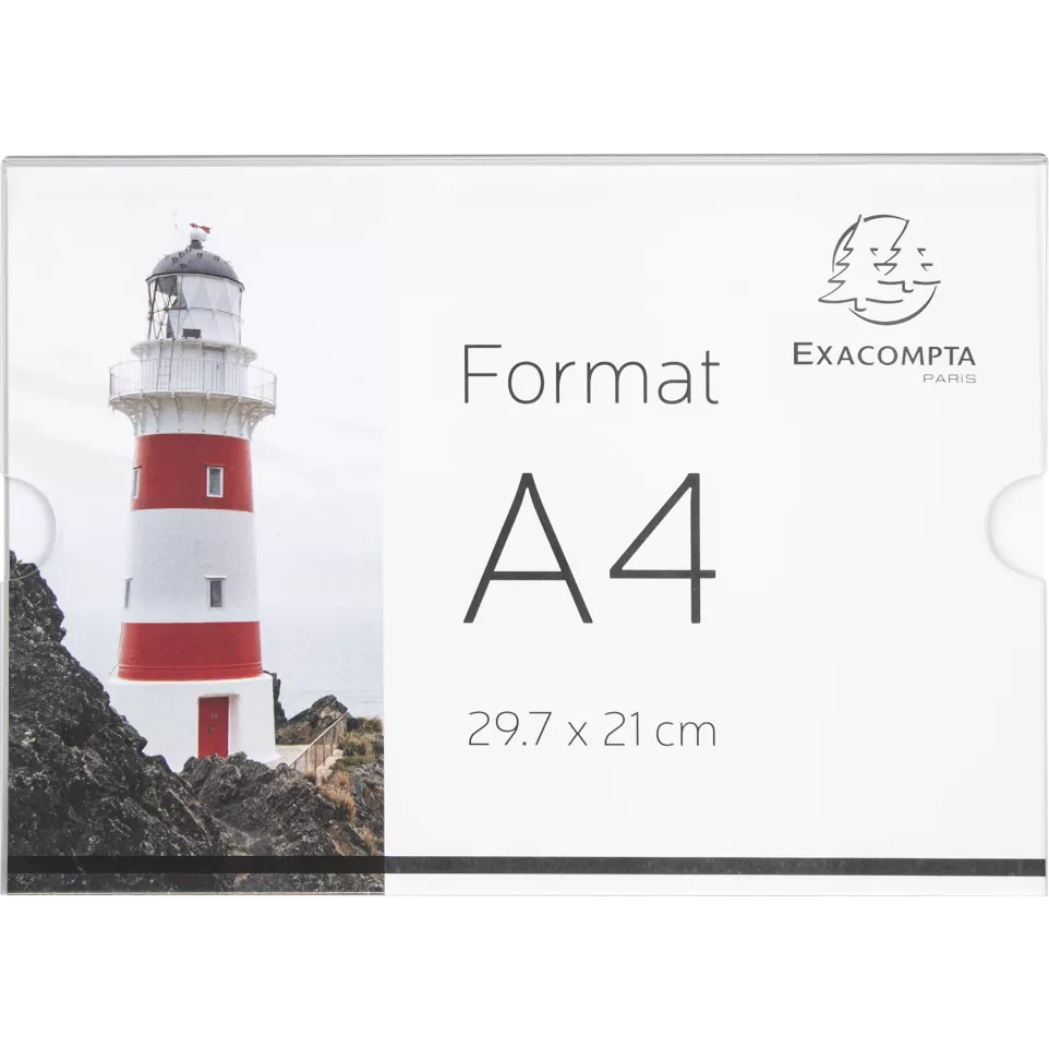 Porte-visuel mural horizontal A4/ Pce