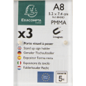 Set of 3 sign holders with magnetic closure A8/ Pc.