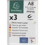 Lot de 3 porte-visuels avec fermeture magnétique A8/ Pce