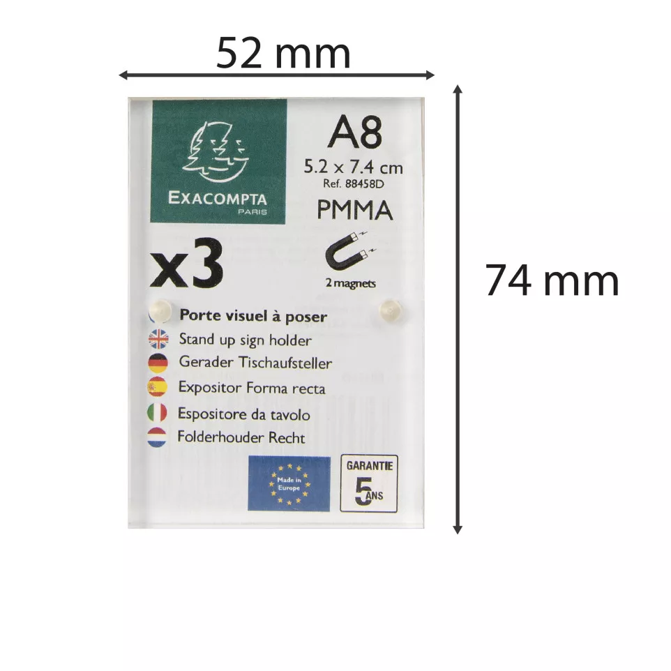 Set of 3 sign holders with magnetic...