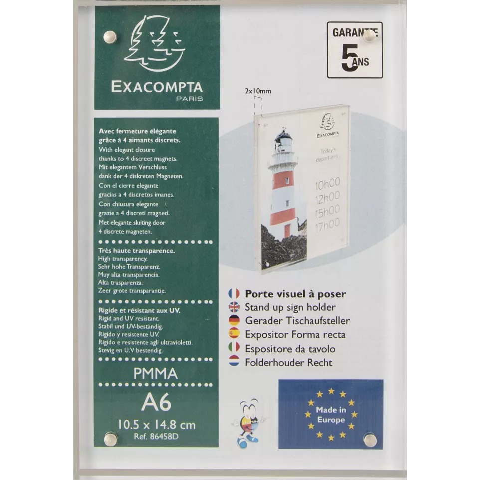 Stand up sign holder magneted closure...