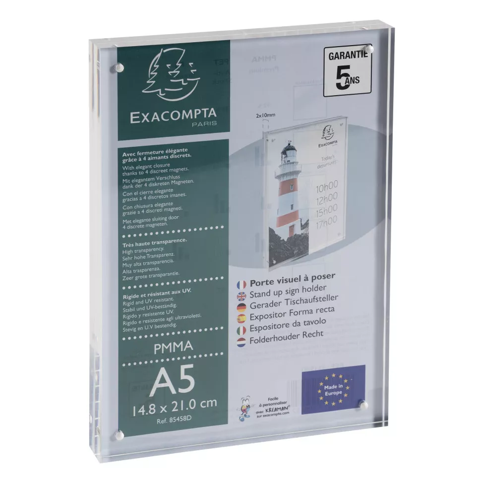 Stand up sign holder magneted closure...