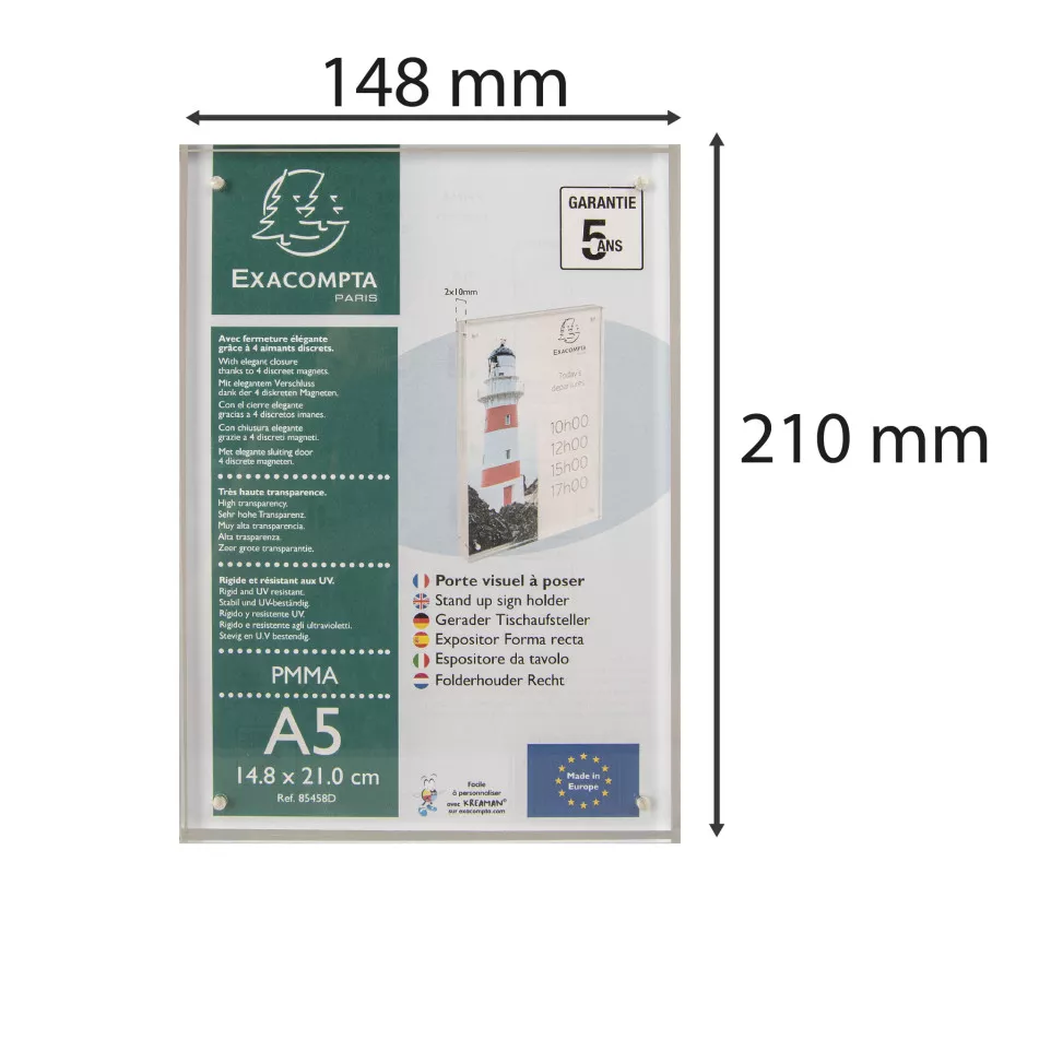 Stand up sign holder magneted closure...