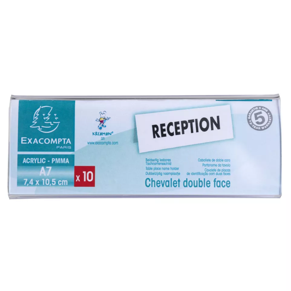 Pak van 10 tafelnaam-houders 105x40mm...