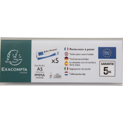 Pack 5 table place name...