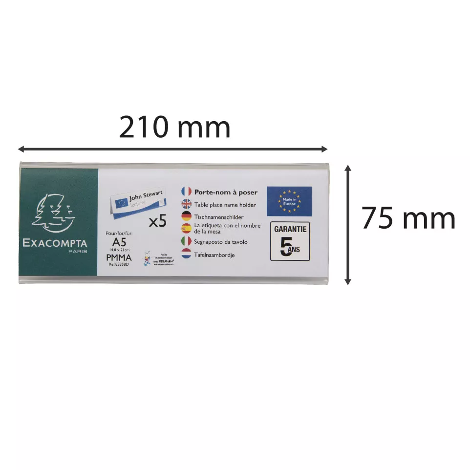 Pak van 5 tafelnaamh-ouders 210x75mm...