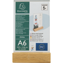 Stand up sign holder w.wood...