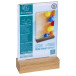 Porte-visuel avec socle en bois vertical A6/ Pce