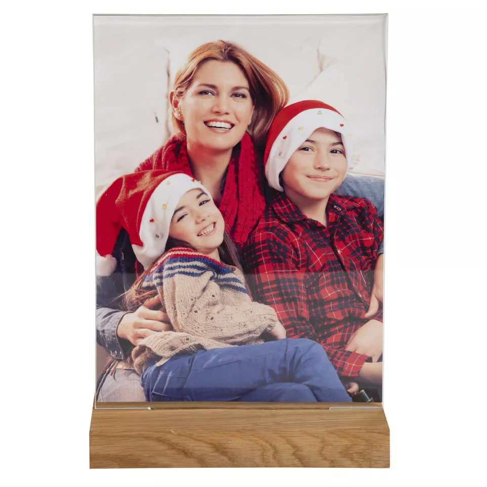 Stand up sign holder w.wood base A6...