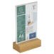 Stand up sign holder w.wood base A6 port/ Pc.