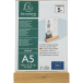 Porte-visuel avec socle en bois vertical A5/ Pce