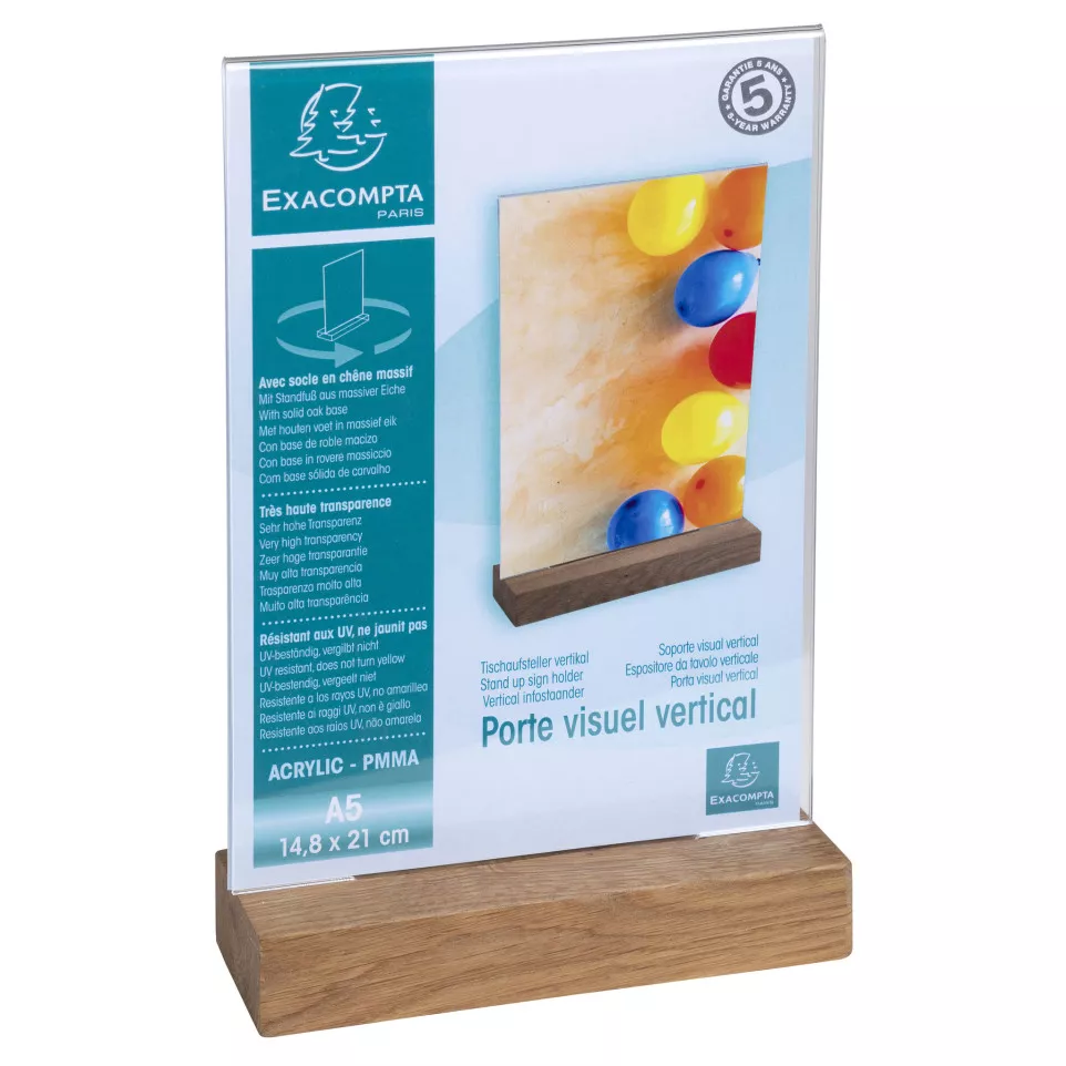 Folderhouder A5 vert-icaal houten...