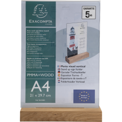 Stand up sign holder w.wood...